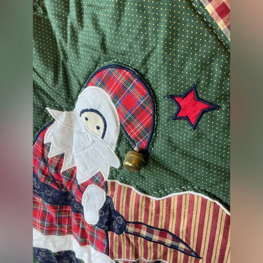 Christmas Vintage Handmade Santa Claus Quilt 60”/40” 🎄